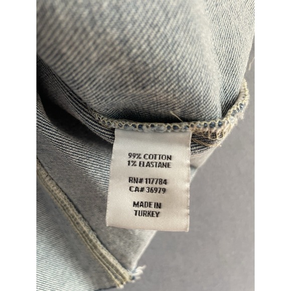 RAILS Women M Cascade Dress Strand Denim Frayed Hem Stretch Asymmetric‎ Button - Picture 6 of 13